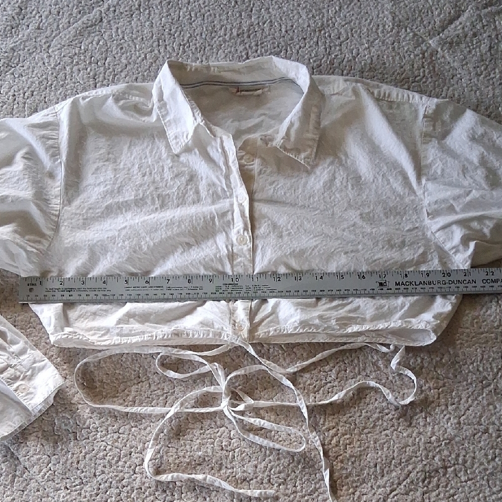 Anthropologie White Crop Top - Picture 4 of 6